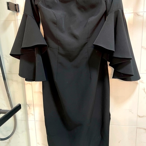 Milly black dress off shoulders, hardly worn, Size 2 - Picture 4 of 9